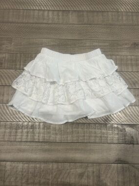 abercrombie kids White Ruffle Lace Tiered Skirt